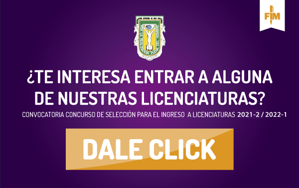 Convocatoria Concurso de Selección para el ingreso a Licenciatura 2021-2 / 2022-1