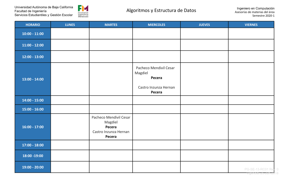 Algoritmos y Estructuras de Datos