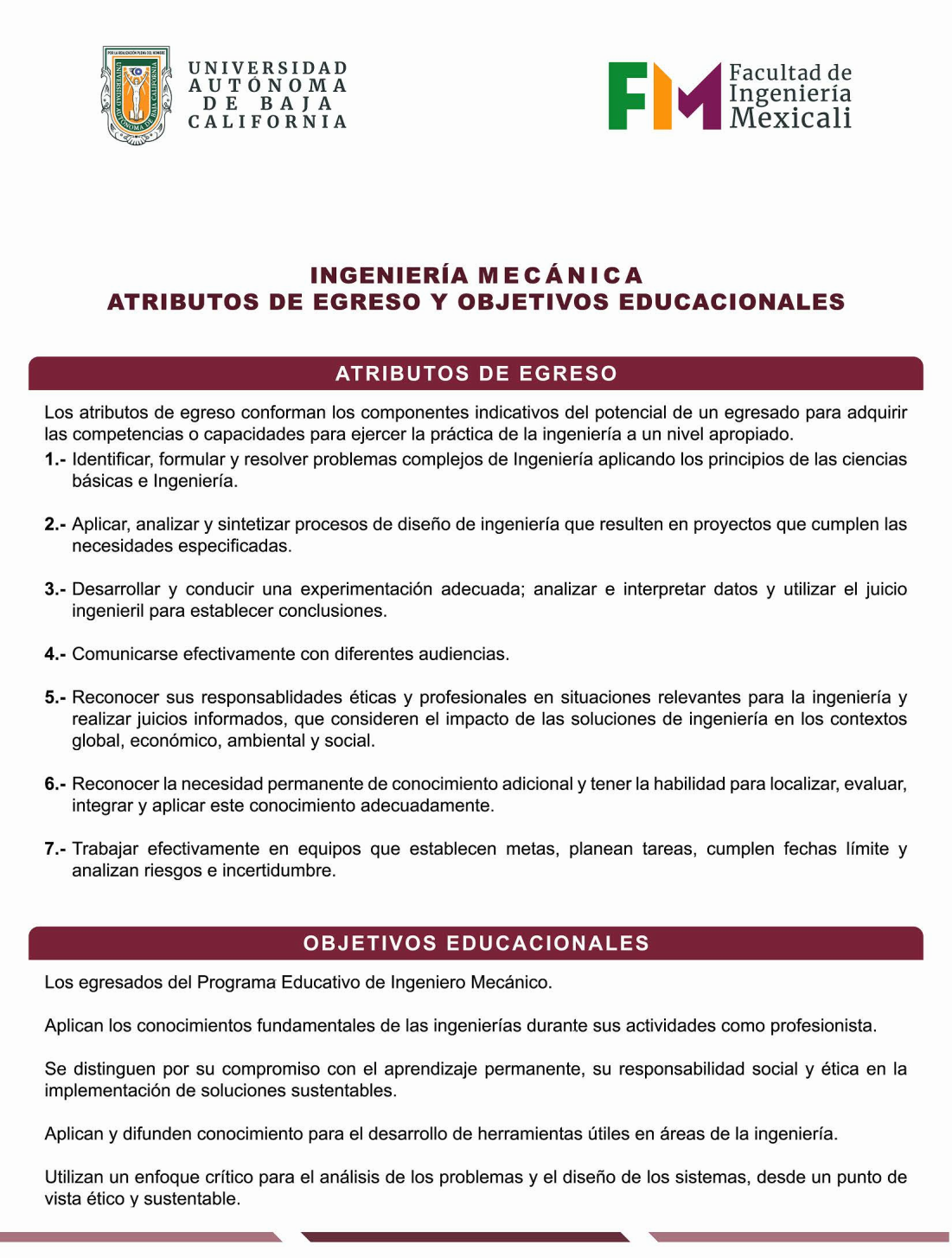 AtributosEgreso ObjetivosEducacionales